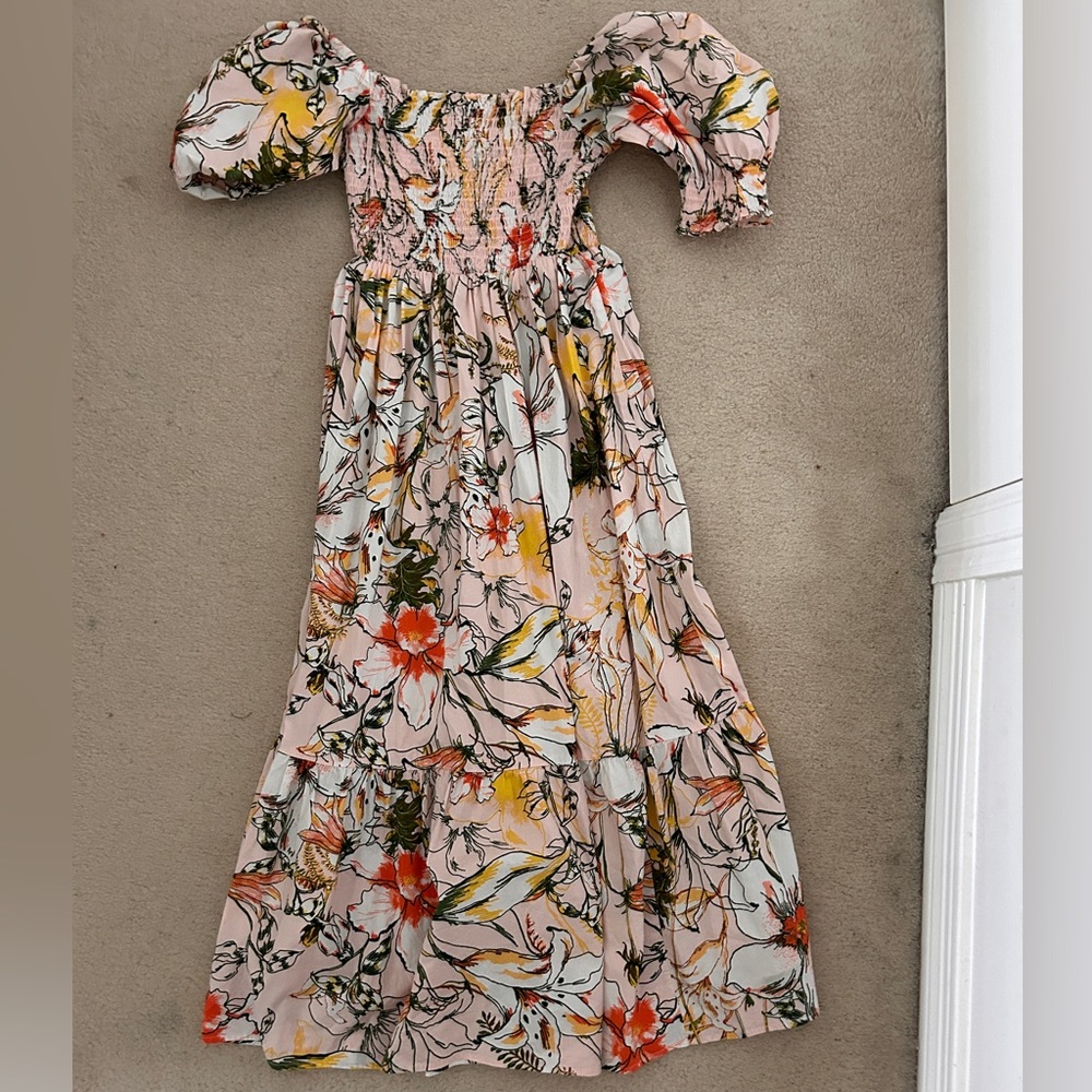 INC floral midi dress